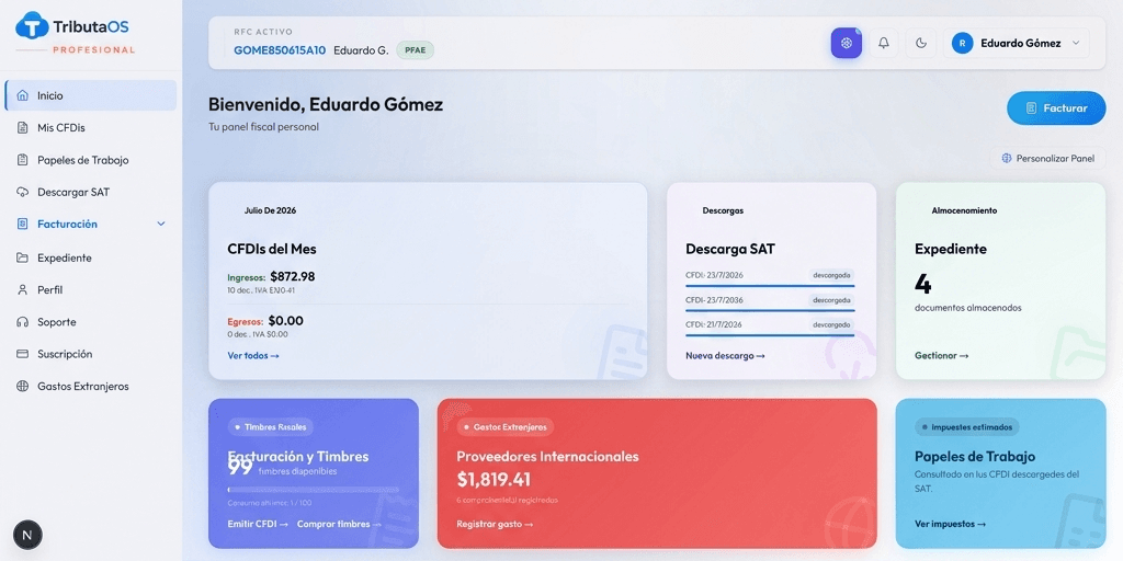 TributaOS Dashboard